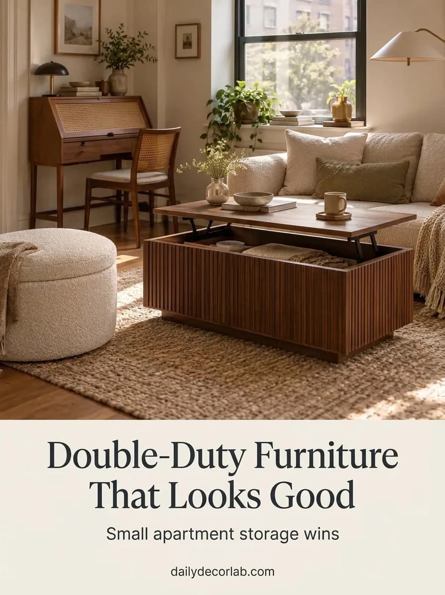 Pinterest pin: Double-Duty Furniture That Looks Good