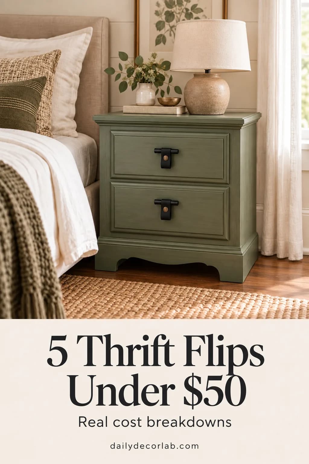 Pinterest pin: 5 Thrift Flips Under $50