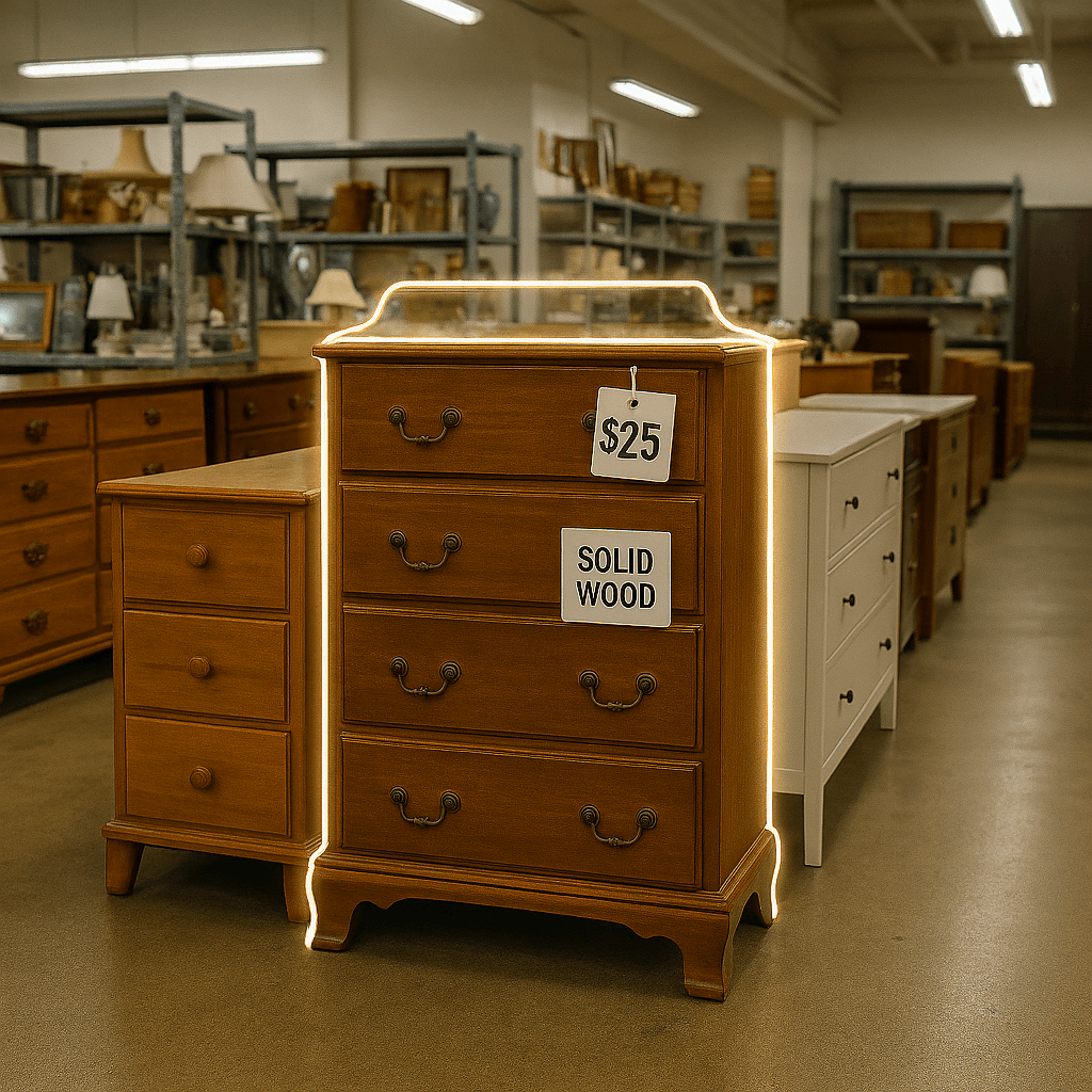 Thrift dresser flip before and after transformation
