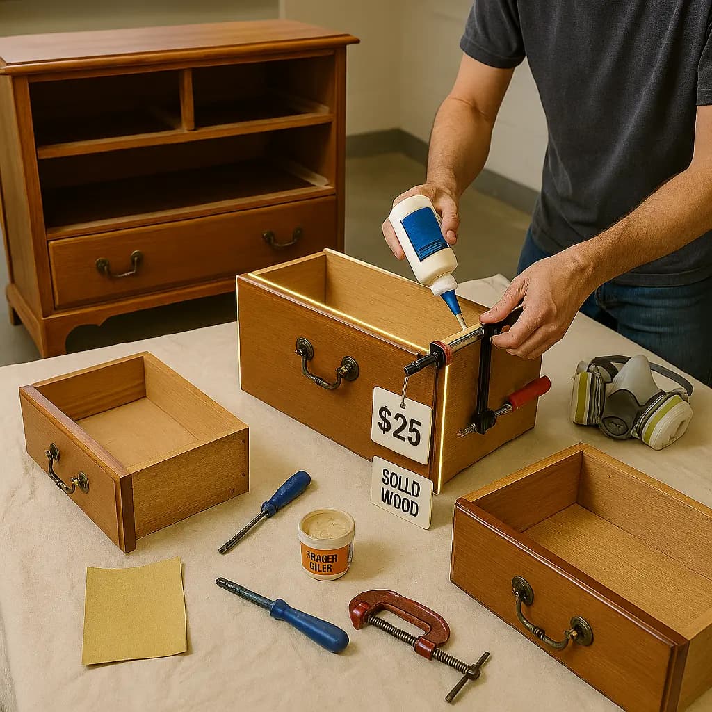 Thrift dresser flip before and after transformation