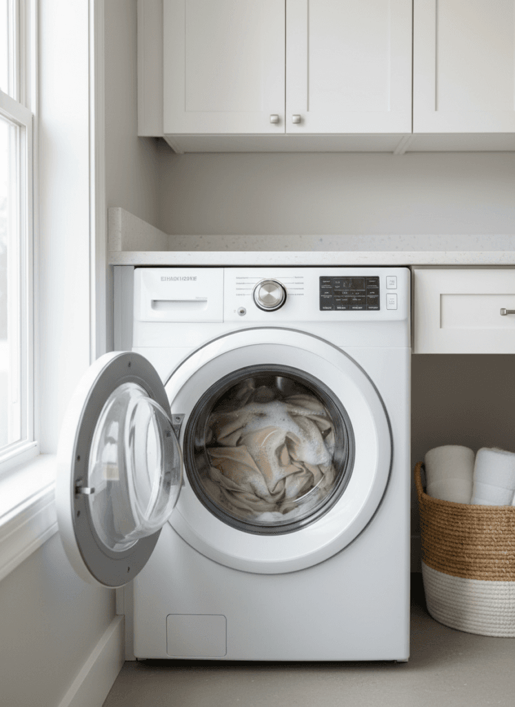 Washing drop cloths in washing machine